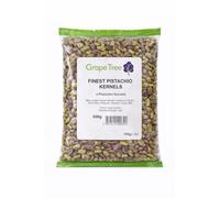 Grape Tree Finest Pistachio Nut Kernels 500g. Pistachio Nuts Perfect Healthy Snack. Unsalted Raw Pistachios Great Source Of Protein And Fibre-Premium Natural Nuts Suitable For Vegans