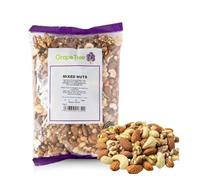 Grape Tree Mixed Nuts 1kg Raw & Unsalted Almonds, Walnuts, Cashews, Peanuts. Nutritious Vegan, Keto Friendly Snack Mix. Selection of Raw Mixed Nuts For Snacking