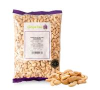 Grape Tree Roasted Salted Cashew Nuts 1kg. Premium Crunchy Cashews, Ready to Eat Snack, Bulk Bag, Natural Protein Snack, Healthy Vegan Snack, Whole Roasted Nuts for Snacking Salted Cashews 1kg