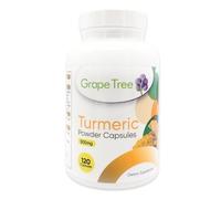 Grape Tree Turmeric Powder Supplement 500mg 120 Capsules. 4 Month Supply. Pure Turmeric Supports Joint Comfort, Flexibility, Mobility & Digestion