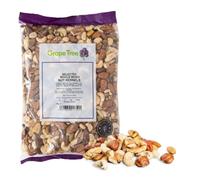 Grape Tree Whole Mixed Nuts Kernels (1KG). Natural Nut Mix Containing Almonds, Hazelnuts, Cashews, Brazil Nuts, Walnuts, Pistachios, Pecans & Macadamias. Good Source Of Protein. Perfect For Snacking.