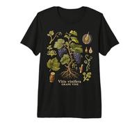 Grape Vine Botanical Anatomy Vintage Nature Study Art Premium T-Shirt