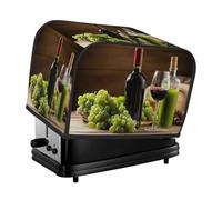 Grape Wine Glass Green Fruits Toaster Cover 2 Slice Toaster Cover, Dust Cover Kitchen Small Appliance Cover