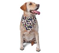 Grape Wine Print Dog Bandana for Small Medium Large Dogs, Adjustable Cute Cat Dogs Kerchief Triangle Bibs Scarf Handkerchief Accessories