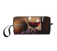 Grape Wine Printed Travel Makeup Bag Portable Cosmetic Bag Makeup Case Toiletry Handbag Organiser for Women