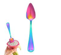 Grapefruit and Spoon Set - Stainless Steel Utensils with Serrated Edge and Thick Gauge Handle, Rainbow Color Kitchen Tools Collection for Meal Prep |