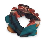 Grapefruit Covering Eyes Satin Scrunchies Fluffy Hair Ties Soft Jumbo Scrunchy Large Thick Elastic Hair Bands Cute Satin Hair Scrunchies Ideal Gift for Women Hair Accessories Decor