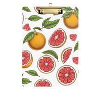 Grapefruit Fruits Clipboard Acrylic Writing Boards Letter Size Clipboards with Low Profile Metal Clip for Students, Women, Man