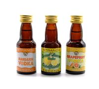 Grapefruit + Mandarin + Sweet Lemon Flavouring Set 3x25ml - Alcohol-Free Vodka Style Essences for Homemade Liqueur or Infused Vodka - Citrus Fruit Blend