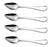 Grapefruit Spoons with Serrated Edge 4PCS Food Grade Stainless Steel Dessert Spoons with Handle Non Stick for Apple Kiwi Papaya Orange Ice Cream..