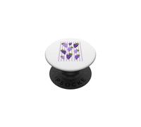 Grapeful Purple Grapes Stripe Pattern Garden Fruit Lover PopSockets Adhesive PopGrip