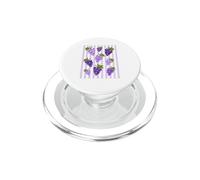 Grapeful Purple Grapes Stripe Pattern Garden Fruit Lover PopSockets PopGrip for MagSafe