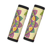 Grapes and Feathers Print Cute 2-Pack Luggage Handle Wrap, Luggage Straps for Suitcases Bags and More