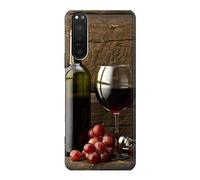 Grapes Bottle and Glass of Red Wine Case Cover For Sony Xperia 5 II