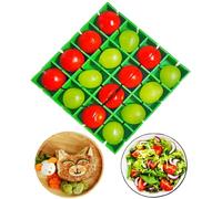 Grapes Cherry Tomatoes Cutter Slicer Half or Quarter, Cutting 16Pcs at a Time, Food Grade Material, Dishwasher Safe, No Blades No Rust, Fruit Slicer for Salad Kids Baby Toddlers' Snacks