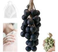 Grapes Cluster Soaps on a Rope, Handmade Grape-Shaped Soap Bunch, Natural Scent Moisturizing Grape Soap on a Rope Gift for Men & Women (40, Black)