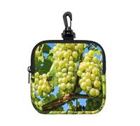 Grapes Fruit Vine Grapevine Winegrowing, Square Zipper Storage Bag, Neoprene Coin Purse, Small Wallets, Change Pouch, Change Purse