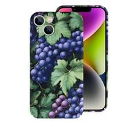 Grapes Purple Printed Phone Case Slim Hard Cellphone Protective Cover Unisex Compatible with iPhone 14/14 Plus/14 Pro/14 Pro Max