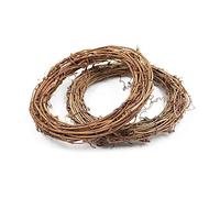 Grapevine Rattan Wreath Hanging Wedding Christmas Party Twiggy Garland Home Decoration(10cm) Pack of 5