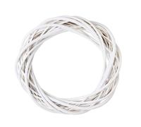 Grapevine Wreath Frame for Crafts Natural Rattan Base Form Farmhouse Garland Making Supplies for Spring Summer Fall Winter Christmas Wreaths Decorations for Front Door (White, 16 inch / 40cm)