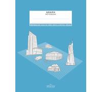 Graph Notebook - 8.5x11 in - 100 pages: Large Blue Graph Paper Notebook with Architecture Design Cover | Grid of ¼ Inch, Grey Squared Lines, for ... & Personal Use. (21,59x27,94 cm)