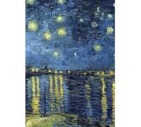 GRAPH NOTEBOOK -VAN GOGH The Starry Night...: Exercise book with maxi thickness, A4 size, 150 pages of 5mm squared paper - perfect for school, ... illustration that continues on the back.