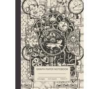 Graph Paper A4 Pad 1cm Squares - Designer Steampunk Antique Style: Squared Paper Notebook A4, Graph Pad, Grid Paper, Graph Notebook, For Mathematics ... College or Work, Squared Paper 110 Pages