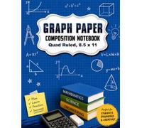Graph Paper Composition Notebook: 0.5 cm Quad Ruled Grid, 100 Pages, 8.5 × 11 Inches for Students, Engineers, and Creators