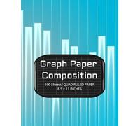 Graph Paper Composition Notebook/Diary/Journal, 4x4 Square Grid Paper Notebook, Quad Ruled, Large Size 8.5 x 11 In, 100 Sheets