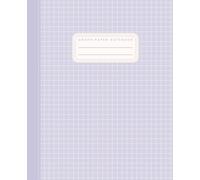 Graph Paper Composition Notebook: Purple Journal with Cute Aesthetic Cover | 4x4 Quad Ruled Grid Paper | 7.5 x 9.25 | 110 Pages