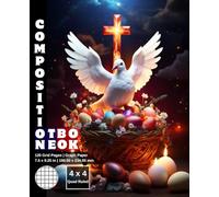 Graph Paper Composition Notebook Quad Ruled 4x4: 120 White Paper Grid Pages Gray 4 Squares per Inch 60 Sheets for School College Student Teacher Class Office Work Journal Creative Handwriting Draw Size 7.5”x9.25” Easter Holy Pigeon Rood Eggs.