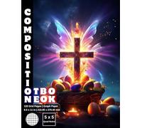 Graph Paper Composition Notebook Quad Ruled 5x5: 120 White Paper Grid Pages Gray 5 Squares per Inch 60 Sheets for School College Student Teacher Class ... Draw Size 8.5”x11” Easter Angel Holy Cross.