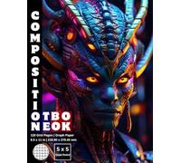 Graph Paper Composition Notebook Quad Ruled 5x5: 120 White Paper Grid Pages Gray 5 Squares per Inch 60 Sheets for School College Student Teacher Class ... Draw Size 8.5”x11” Alien Predator Warrior 3.
