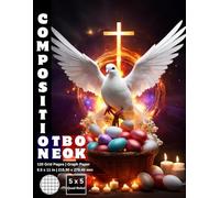 Graph Paper Composition Notebook Quad Ruled 5x5: 120 White Paper Grid Pages Gray 5 Squares per Inch 60 Sheets for School College Student Teacher Class ... Draw Size 8.5”x11” Easter Pigeon Bunny Rood.