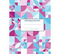 Graph Paper Composition Notebook | Quad Ruled 5x5, Grid Paper for Math & Science Students 8.5 x 11": Home Schooling 1 Subject Notebooks 100 pages Modern Bauhaus Square Color Seamless Pattern Cover v4