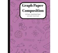 Graph Paper Composition Notebook | Science Pattern Cover | Quad Ruled 4x4 Grid | 100 Pages | School & STEM Notebook: Perfect for Math, Physics, Engineering, and Classroom Notes | 8.5 x 11 Inches