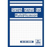 Graph paper for Multiplication: Graph paper for kids large 1/2 inch Beginner grid math paper for adding, subtracting, multiplication, & division, 2x2 grid