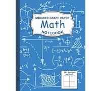 Graph Paper Math Squared Notebook: Graph Paper For Kids Large 1/2 Inch Squares (Graph Paper Notebook 1/2 Inch Squares)