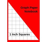 Graph Paper Notebook 1 Inch Squares: Graph Notebook Paperback 120 Pages | 8.5 x 11 Inches | Red Cover.