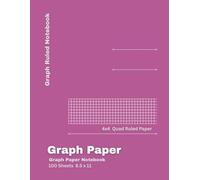 Graph Paper Notebook 4x4 Quad Grid Paper | 8.5 x 11 Size | 100 Pages | 90 GSM Paper | Composition Book - Ideal for Math, Science, Engineering & Design