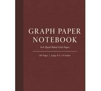Graph Paper Notebook: 4x4 Quad Ruled Grid Paper, 110 Pages, Large 8.5 x 11 Inches (Burgundy Edition)