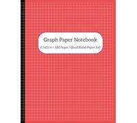 Graph Paper Notebook: 5x5 Quad Ruled Graph Paper | Pink Grid Pages | Large 8.5" x 11" Notebook | 100 Pages for Math, Engineering, Drafting & Design