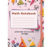 Graph Paper Notebook 8.5 x 11 - 1/2 Inch Graph Paper Kids Math Notebook: Fun Learning Grid Paper for Math Practice & Activities: Orange Grid Paper ... - Graph Paper Composition Notebook, 120 Pages