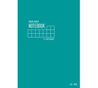 Graph Paper Notebook A4 1/2 Inch Squares: Teal, Smart Design, Large Grids, Numbered Pages, Composition Book Quad Ruled for Math / Handwriting Workbook for Kids (Graph Journals)