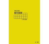 Graph Paper Notebook A4 1/2 Inch Squares: Yellow, Smart Design, Large Grids, Numbered Pages, Composition Book Quad Ruled for Math / Handwriting Workbook for Kids (Graph Journals)