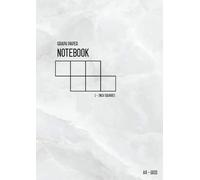 Graph Paper Notebook A4: 1 Inch Squares, Large Grids, Marble White, Smart Design, Numbered Pages, Composition Book Quad Ruled for Math / Handwriting Workbook for Kids (Graph Journals)
