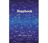 Graph Paper Notebook - Compact 13×19 cm, 5 mm Grid, Subject/Date + Day Checkboxes, 150 Pages (88 Star Patterns)