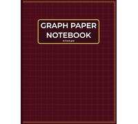 Graph Paper Notebook for Students - 0.5 Inch Grid | Large 8.5×11 Math & Science Workbook | 110 Pages for Study