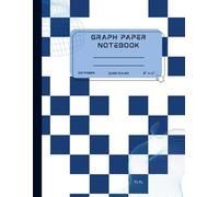 Graph Paper Notebook for Students | Quad Ruled | Math Journal | Pixel Art | Futuristic | Blue and White: 110 Pages of 4x4 Quad Ruled Graph Paper | ... x 9.5" (Trim Size) | Durable Matte Cover