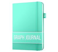 Graph paper Notebook for writing | 150 pages A5 Squared notebook, 120gsm Thick Paper with Sticky Notes, pen holder, band, (V) leather hard cover| Scribbles That Matter graph notebook, 5.75x8.2 inches